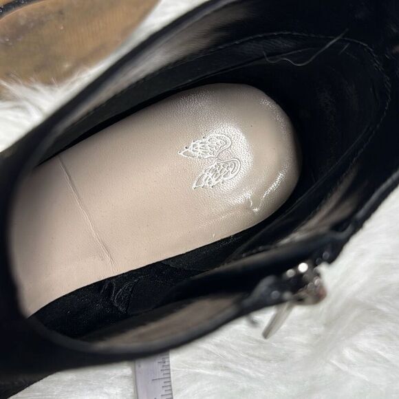 Victoria’s Secret Women’s Black Leather Suede Pointed Toe Bootie Size 8 - Picture 9 of 12